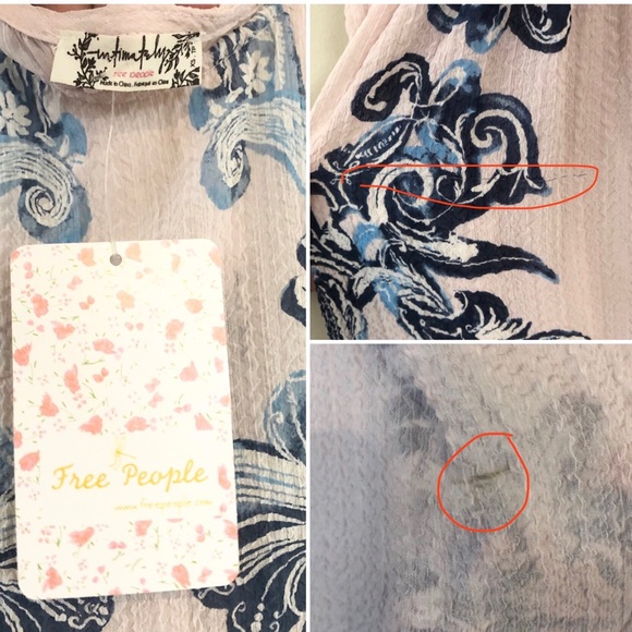 NWT Free People Printed Symphony Slip Dress Petal - Picture 8 of 8